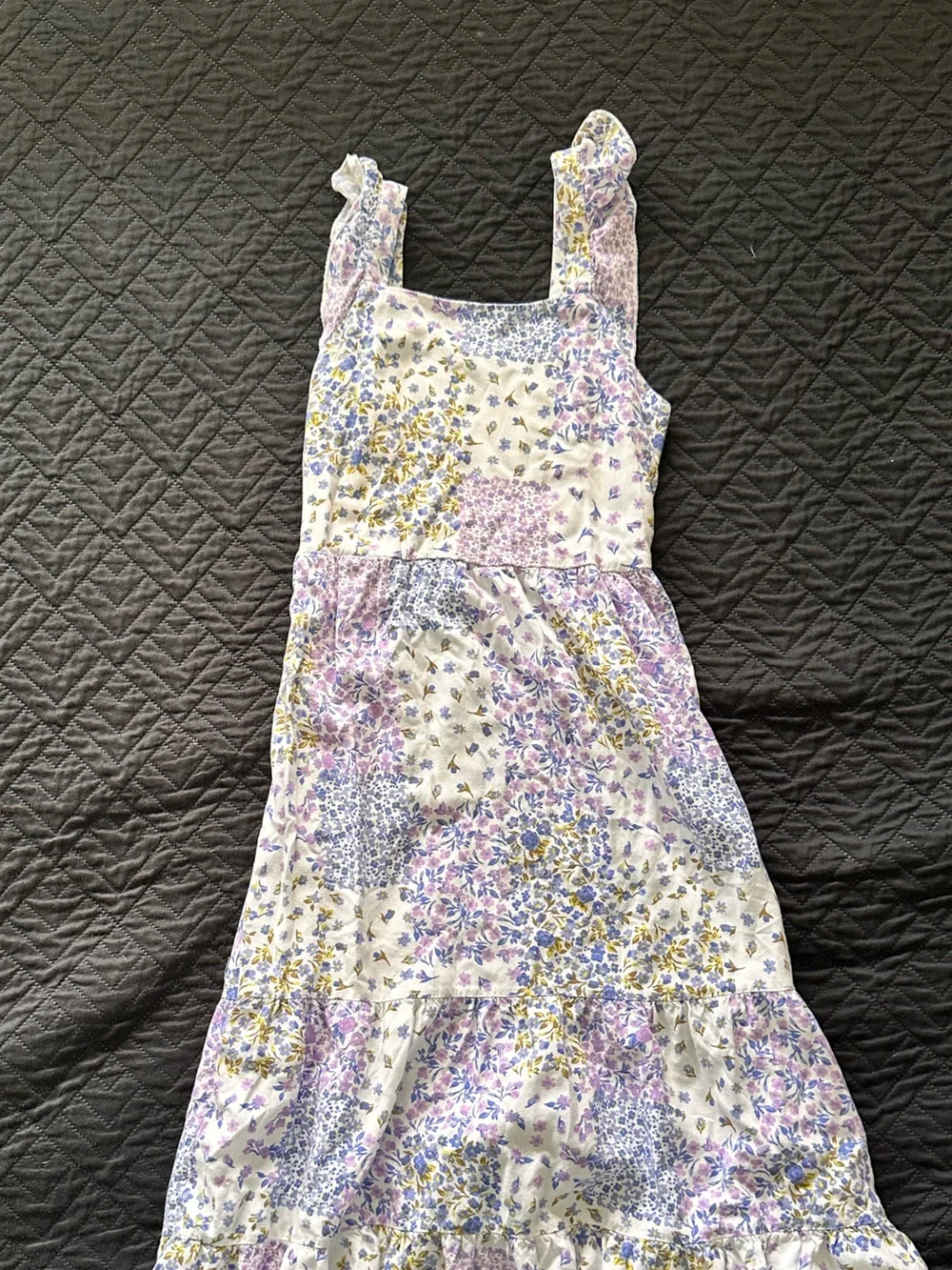 art class Lavender, Blue & Yellow Floral Scarf